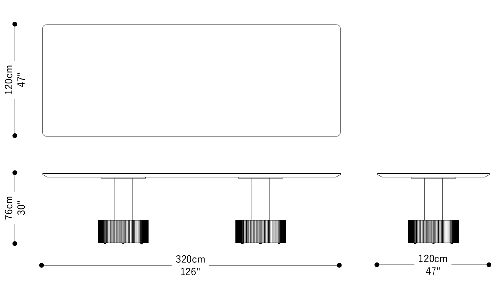 Image of the complete dimensions of the product